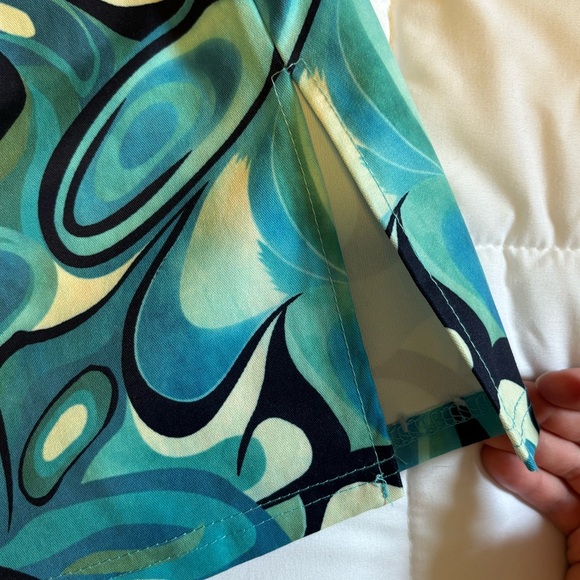 Blue Swirl Mini Skirt - Picture 2 of 3
